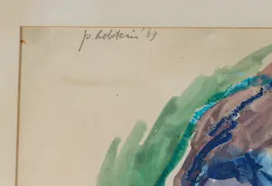 Pieter Holstein - Gemengde techniek op papier, Zonder titel - Ingelijst kopen? Bied vanaf 100!