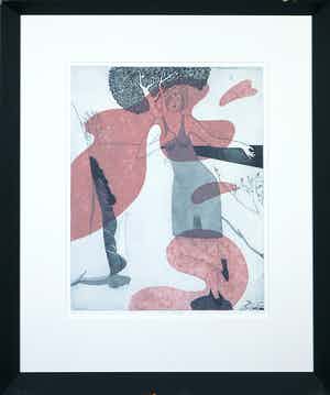 Mark Visione - Kleurenets, Women underneath - Ingelijst verkocht voor € 35!