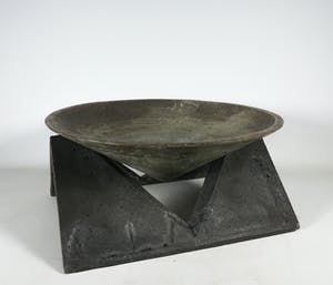 Brons (Onbekend) - Bronzen schaal op stenen voet kopen? Bied vanaf 1!