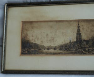 Cornelis Brandenburg - Ets, Amsterdam – gesigneerd & ingelijst kopen? Bied vanaf 10!