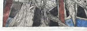 Kees Okx - Abstracte compositie, aquatint ets kopen? Bied vanaf 35!