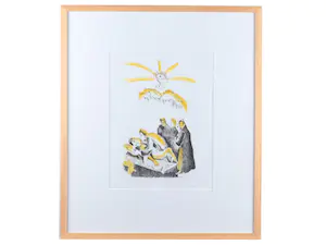 Lucebert - Scene met zoenend stel en figuren - ets met aquatint - kleine oplage kopen? Bied vanaf 1!