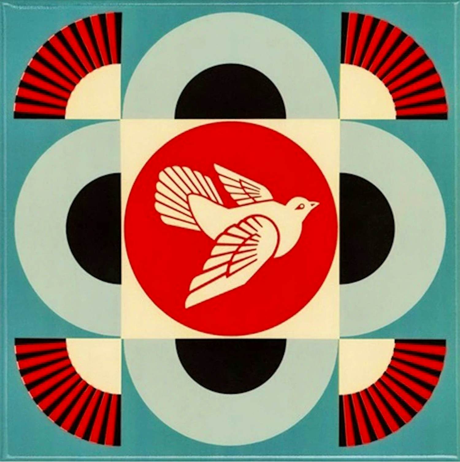 Shepard Fairey - GEOMETRIC DOVE Blue Signed Lithograph kopen? Bied vanaf 10!