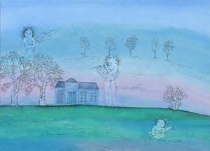 Marjan de Bruijn - Aquarel & Pen, Zonder titel - Ingelijst kopen? Bied vanaf 1!