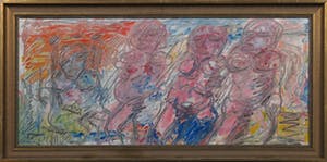 Pieter Haan - Zonder titel, Acryl op paneel kopen? Bied vanaf 50!