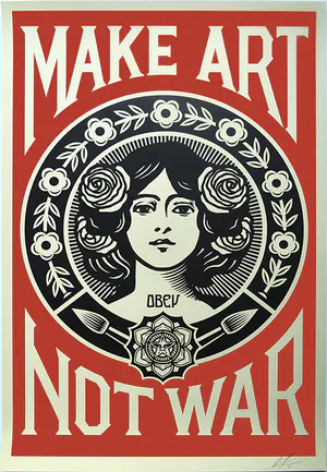 Shepard Fairey - Make Art Not War kopen? Bied vanaf 1!