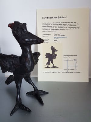 Brons (Onbekend) - Hennie van Leeuwen " Rare vogel " incl certificaat van echtheid kopen? Bied vanaf 150!