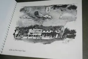 Charles Eyck - Christelijke scene - fraai ingelijste kleurenlitho - extra: schetsboek kopen? Bied vanaf 75!