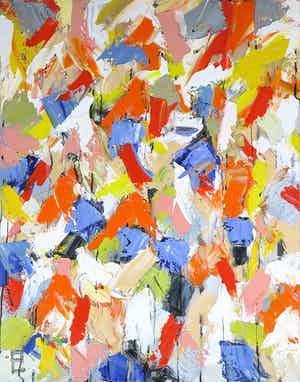 Philip Vencken - Olieverf op doek, Colour Dynamic 2 (Groot) verkocht voor € 200!