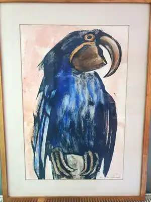 Alfons Van Meirvenne - zittende papegaai verkocht voor € 250!