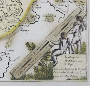 Frederik de Wit - Handgekleurde kopergravure, Comitatus Namurci (...) / Namen kopen? Bied vanaf 35!