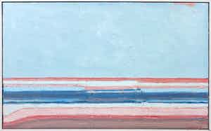 Paul Overhaus - Acryl op doek, Zeegezicht - Ingelijst verkocht voor € 100!