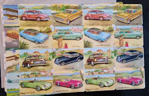 Diverse kunstenaars - Vintage poezieplaatjes auto's en vliegtuigen kopen? Bied vanaf 40!