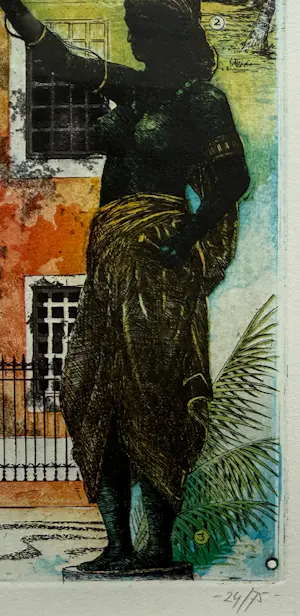 Rolf Weijburg - handgesigneerde kleurenets | 'Ilha de Moçambique' | 1999 (INGELIJST) kopen? Bied vanaf 125!