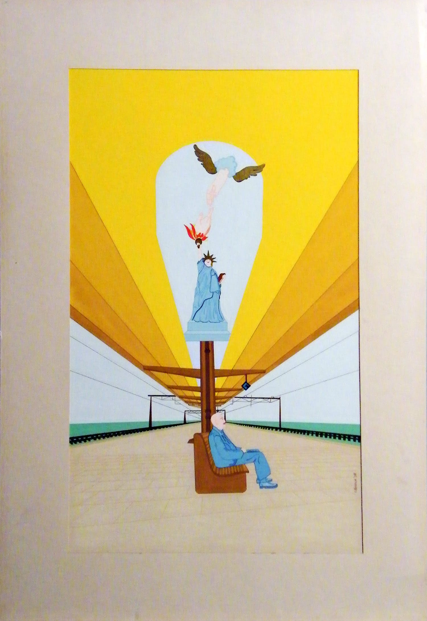 Ida Busch - GOUACHE - Wachten uit 1978 - 039-B verkocht voor € 175!