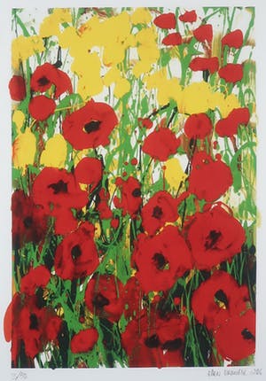 Ellen Meuwese - Giclée, Klaprozen - Ingelijst kopen? Bied vanaf 1!