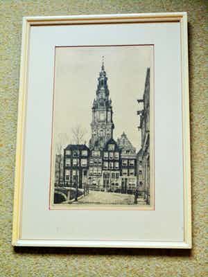 Marius Johannes Janssen - Ets - Amsterdam Zuiderkerk verkocht voor € 35!