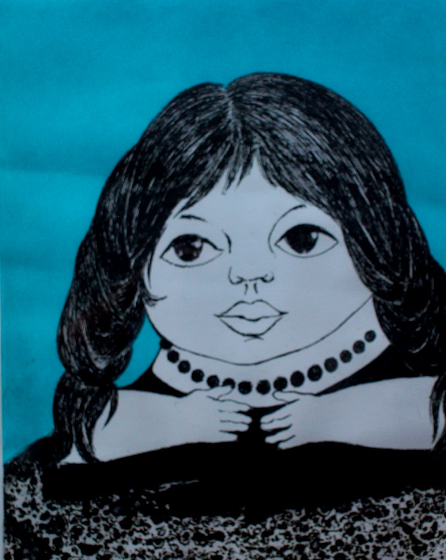 Ans Wortel - Ingelijste kleuren zeefdruk: Tussen de bomen en de lucht kopen? Bied vanaf 75!