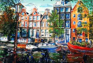 Elena Polyakova - Een gracht in Amsterdam verkocht voor € 65!