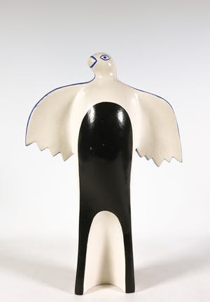 Corneille - Beschilderd en geschilderd beeld van kunsthars, L'oiseau d'amour kopen? Bied vanaf 150!