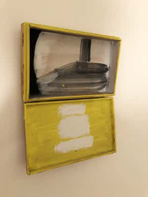 Leon Adriaans - Beschilderd sigarenkistje verkocht voor € 550!