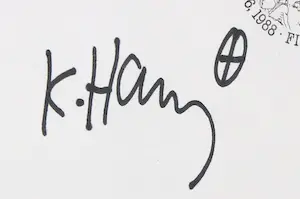 Keith Haring - Gesigneerde enveloppe, International Volunteer Day kopen? Bied vanaf 1!