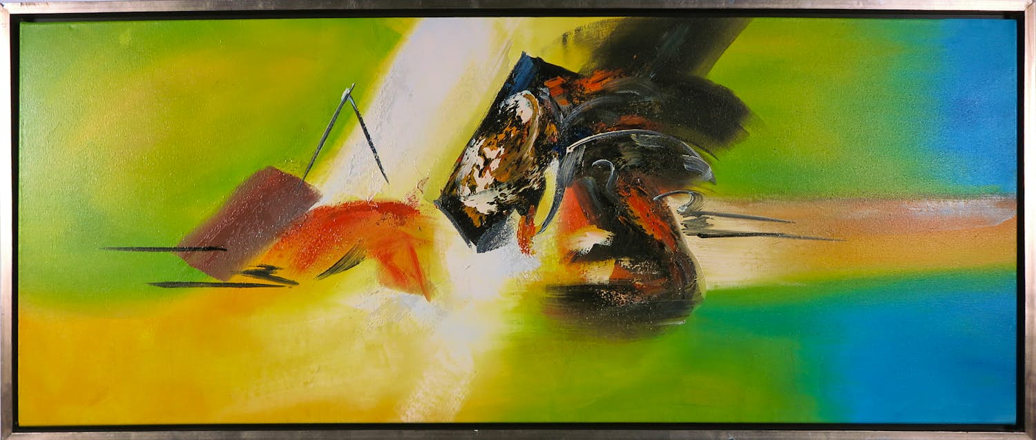 Lee Cole - Acryl op doek, Zonder titel - Ingelijst kopen? Bied vanaf 50!