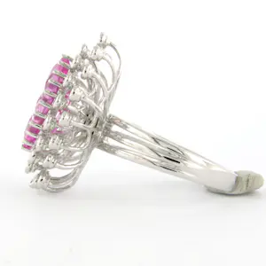 18k gouden ring met roze saffier tot. 2.00ct en briljant geslepen diamant kopen? Bied vanaf 900!