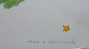 Buy Antoine de Saint-Exupery - LE PETIT PRINCE / KLEURLITHO / 40x31cm / DROOGSTEMPEL? Bid from 35!