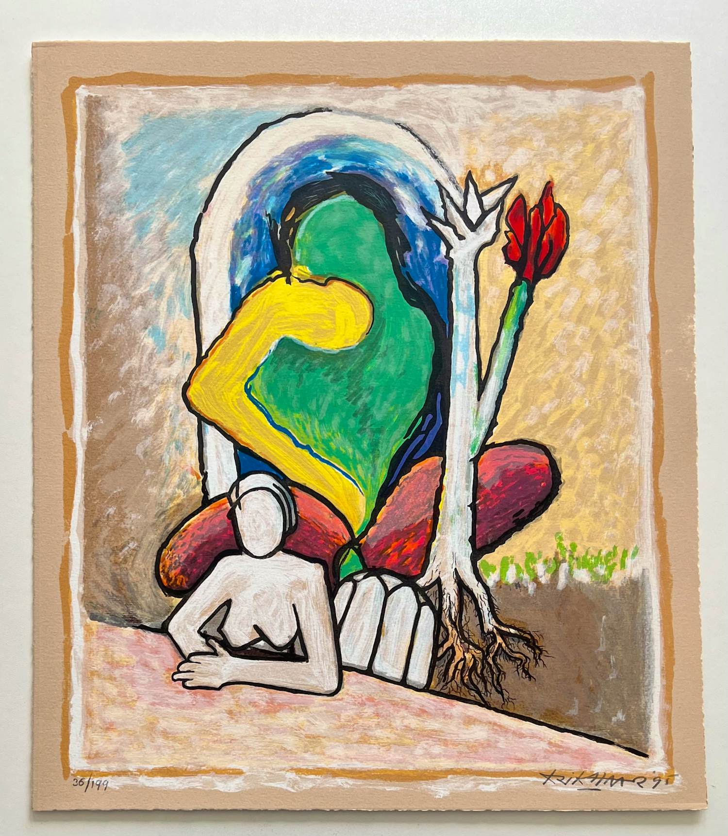 Herman Krikhaar - Handgesigneerde zeefdruk | 1995 kopen? Bied vanaf 50!