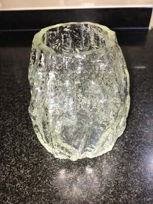 Skruf - Glasbruck Sweden vaas verkocht voor € 25!