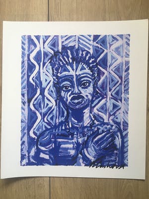 Peter Klashorst - Afrikaanse blauwe vrouw kopen? Bied vanaf 30!