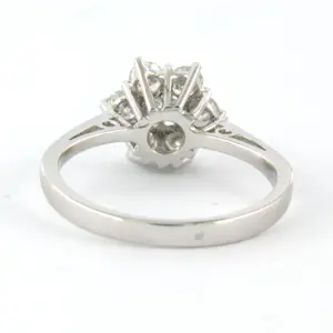 14k witgouden ring bezet met briljant geslepen diamant 0.45ct - F/G - VS/SI kopen? Bied vanaf 450!
