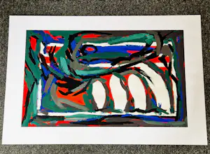 Henk Hesselius - Grote expressionistisch abstracte jaren 60 Gouache op papier - gesigneerd kopen? Bied vanaf 78!