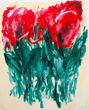 Michel Poort - Tulpen in rood verkocht voor € 45!