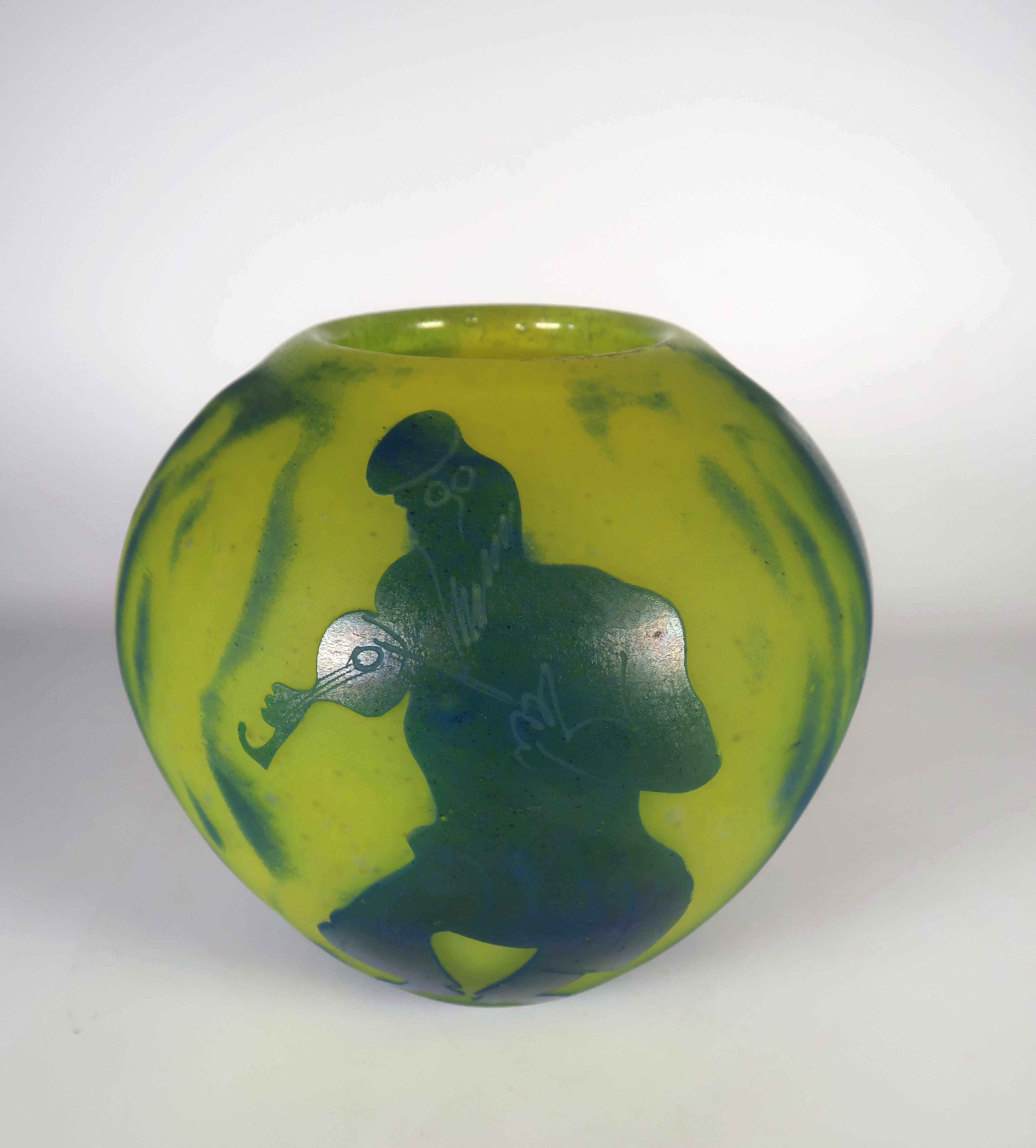Ada Loumani - Glas, Pâte de verre vaas met voorstelling van Chagall ''Le Violoniste vert'' kopen? Bied vanaf 100!
