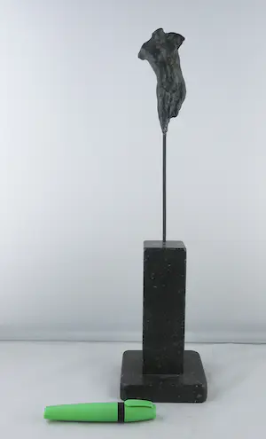 Eppe de Haan - Brons met hardstenen stokkel, Mannentorso kopen? Bied vanaf 300!