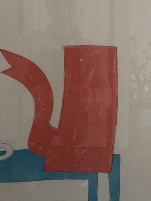 Klaas Gubbels - Rode kan, witte kop en blauwe tafel kopen? Bied vanaf 450!