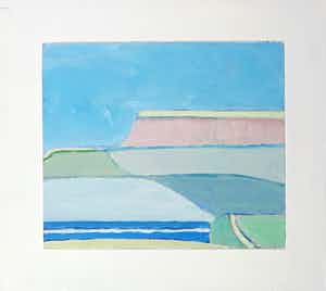 Paul Overhaus - Olieverf op board, Zeestrand - Ingelijst verkocht voor € 35!