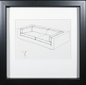 Jan des Bouvrie - Ontwerptekening in pen - Bank kopen? Bied vanaf 70!