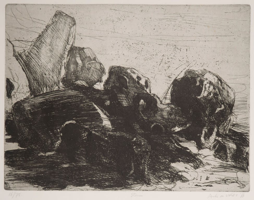 Auke de Vries - Auke de Vries: Ets, Stenen kopen? Bied vanaf 1!