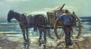 Marius van der Burg - Garnalenvisser op strand verkocht voor € 225!