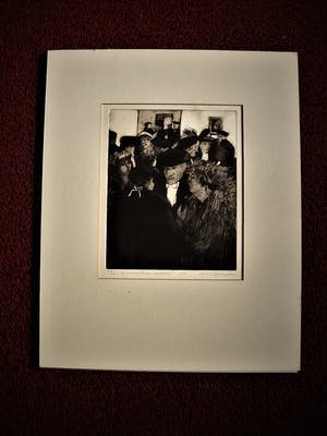 Willy Belinfante - Karikaturale eigen druk ETS "Universitaire receptie" gesigneerd kopen? Bied vanaf 25!