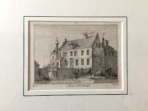 Hendrik Spilman - t Huis te Asten - Gravure 1738, Zeer fraai ingelijst kopen? Bied vanaf 40!