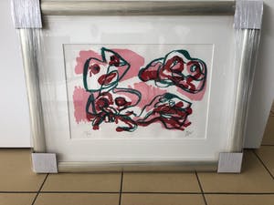 Karel Appel - Twee figuren met nieuwe lijst kopen? Bied vanaf 495!