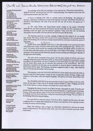 Christo - Handgesigneerd exemplaar Wrapped Reichstag - Ingelijst kopen? Bied vanaf 1!