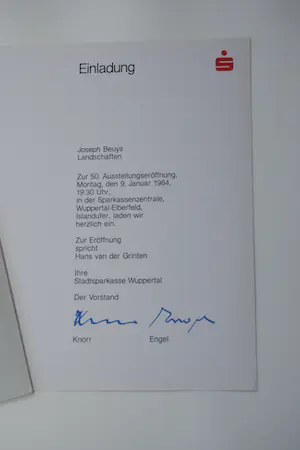 Joseph Beuys - "Landschaften", Begleitheft zur Ausstellung, handsigniert kopen? Bied vanaf 200!