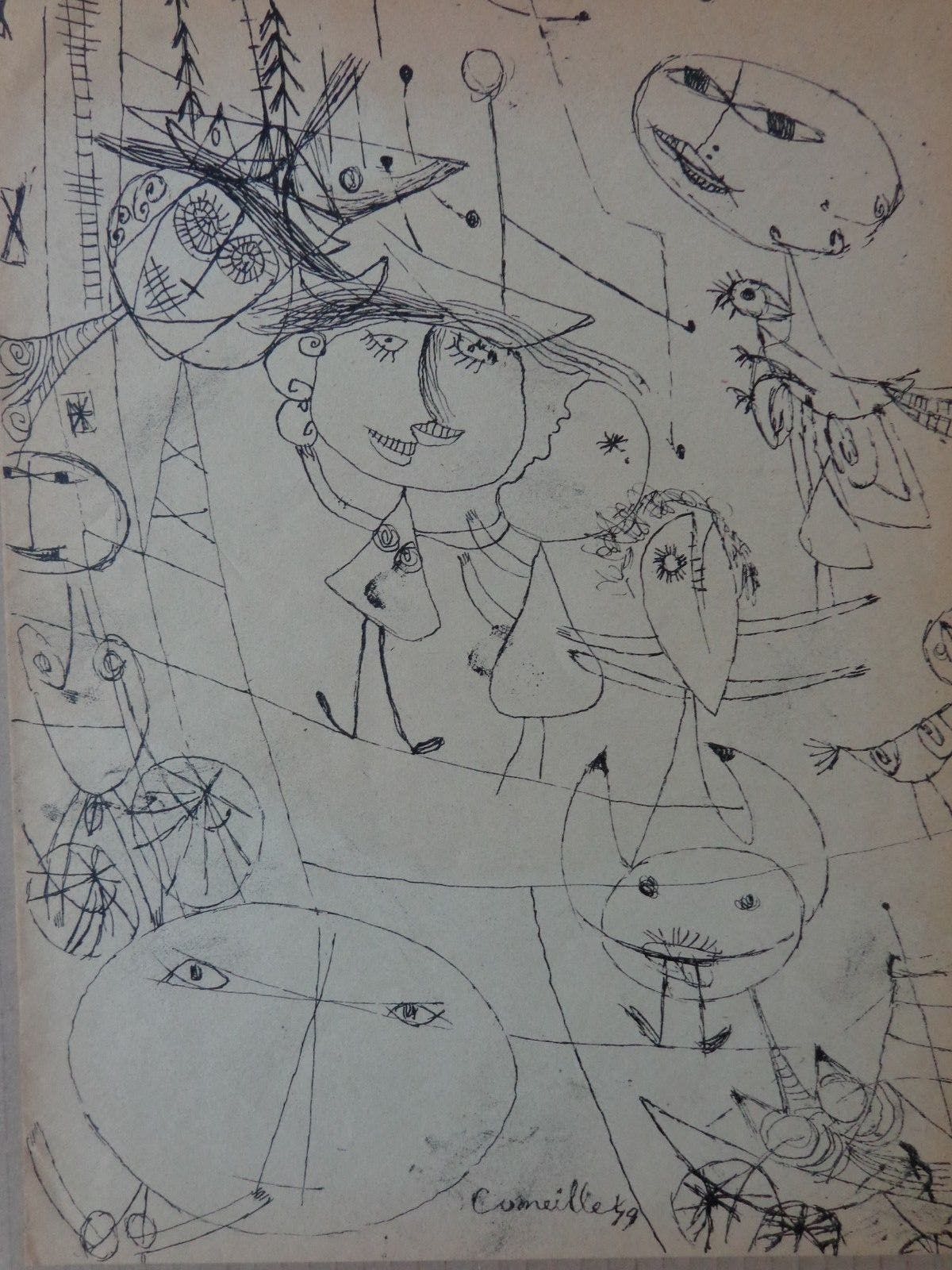 Corneille - COBRA / ZW-W LITHO / 30x23cm / 1949 kopen? Bied vanaf 55!