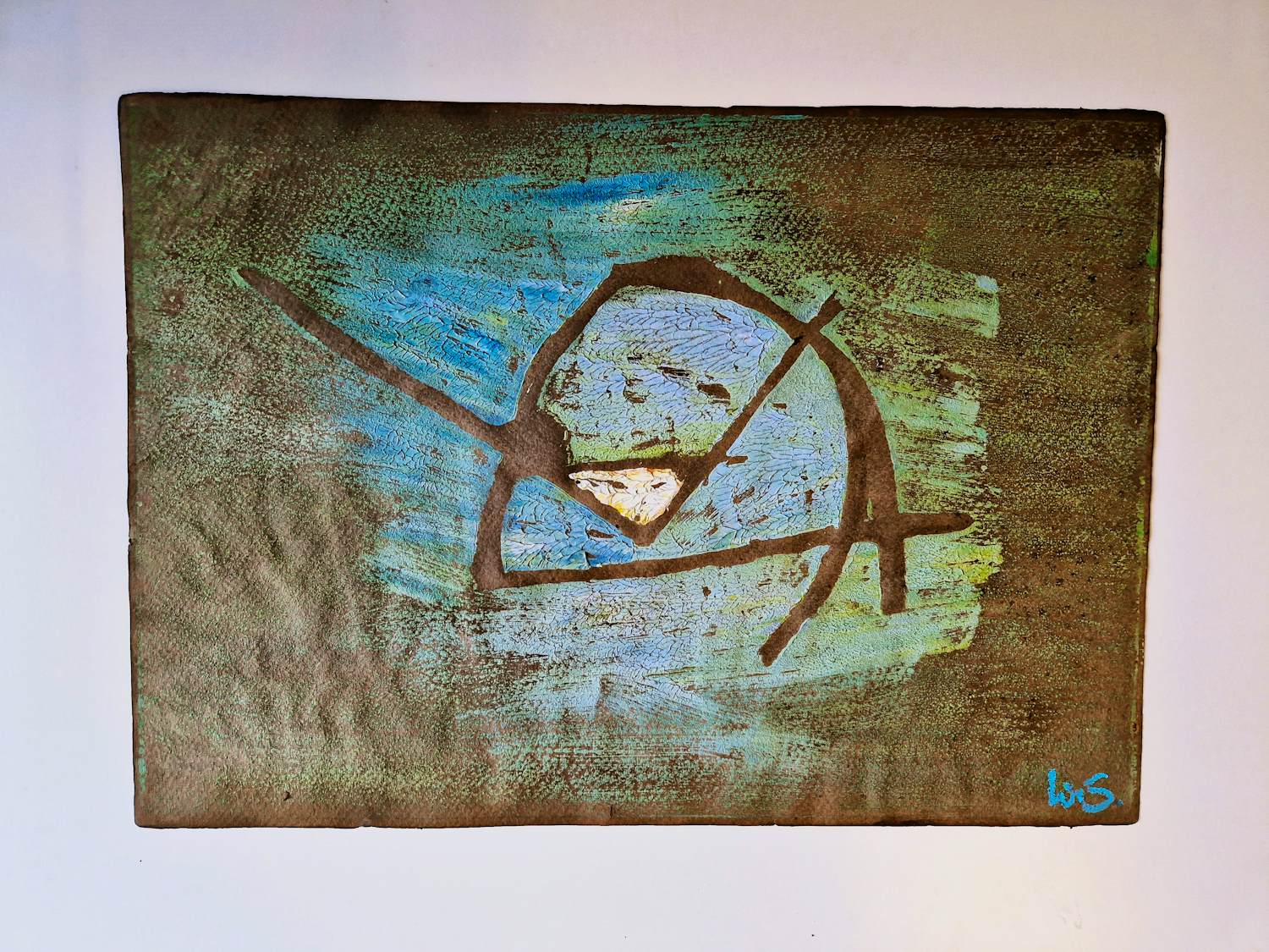 Wim Strijbosch - Bijzonder jaren 50 lyrisch expressief olieverf op doek abstract - gesigneerd kopen? Bied vanaf 80!