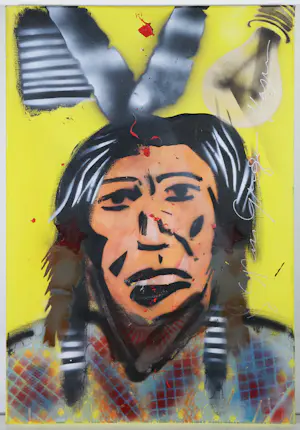 Espen Hagen - Gemengde techniek (acryl, spuitbus) op doek, Zonder titel kaufen? Bieten Sie von 200!